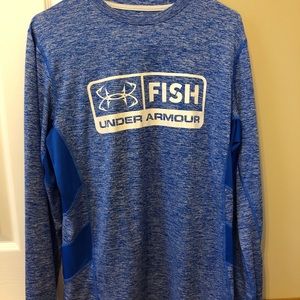 Men’s medium under armor long sleeve fishing shirt